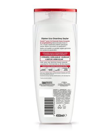 Elseve L'or al Paris Complete Repair 5 Restructuring Care Shampoo 2 in 1 450 Ml 2 Pieces - Buy Online on GoSupps.com