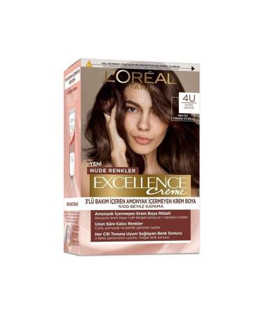 L'Oreal Paris Excellence Creme Nude Colors Hair Dye 4u Nude Brown - Buy Online on GoSupps.com
