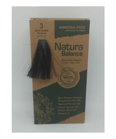 NATURABALANCE Natura Balance Organic Hair Dye Set Dark Brown 3