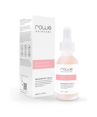 Rowe Skincare Pore Tightening and Anti-Acne Care Serum 30 ml (Niacinamide 10% + Zinc 1%)