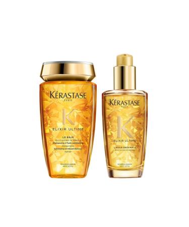 Kerastase Elixir Ultime Le Bain Shampoo 250 Ml + L'huile Originale Care Oil 100 ml