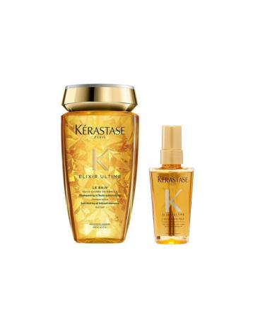 Kerastase Elixir Ultime Le Bain Shampoo 250 Ml L'huile Originale Care Oil 50 Ml Trial Size