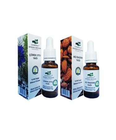 al ko lu Herbal Products Black Cumin Oil Bitter Almond Oil 2-Pack Advantage Pack 20 Ml