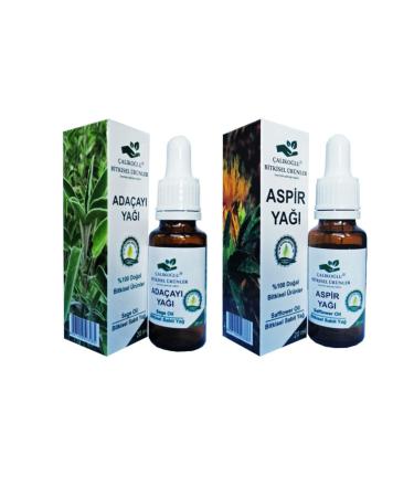 al ko lu Herbal Products Sage Oil Safflower Oil 2 Pack 20 ml