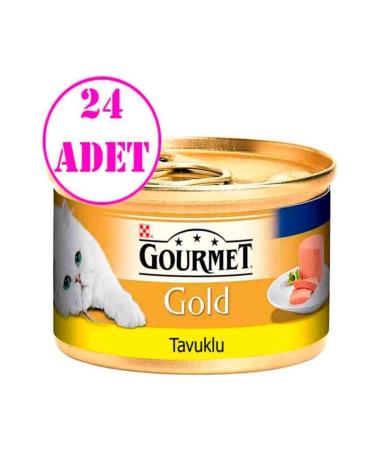 Gourmet Gold Canned Cat Food with Minced Chicken 85 Gr 24 Pieces