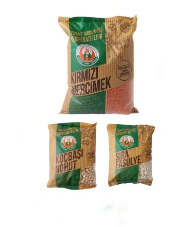 Agricultural Credit Union Agricultural Credit Pulses Set (2.5 Kg. Red Lentils + 1 Kg. Dry Beans + 1 Kg. Chickpeas)