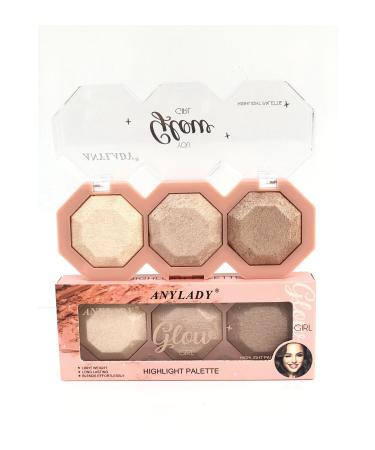 Roesia Rose Cosmetics Anylady Glow Girl 3-pack Highlighter & Illuminator - Buy Online on GoSupps.com