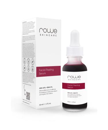 Rowe Skincare Revitalizing and Skin Tone Equalizing Facial Peeling Serum 30 ml (AHA 10% + BHA 2%)