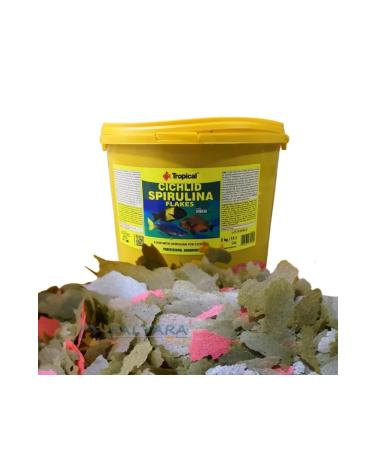 Tropical Cichlid Spirulina Flakes 1000 Gram Flake Fish Food