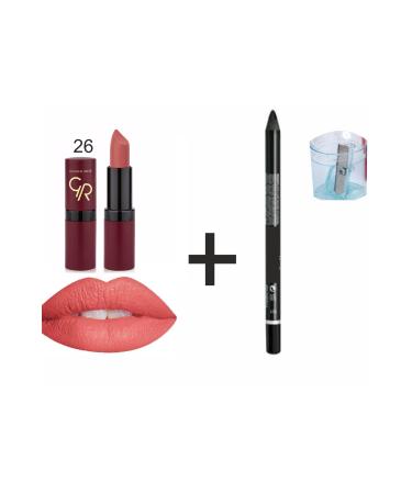 Golden Rose Matte Lipstick - Velvet Matte Lipstick No:26