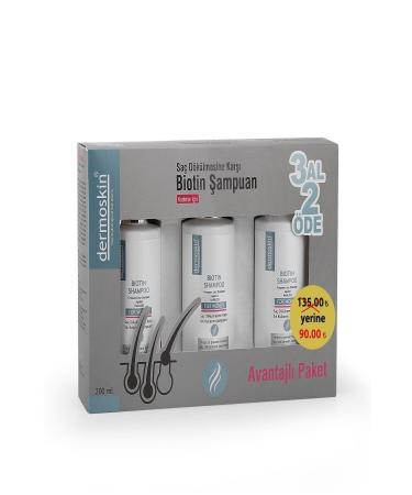 Dermoskin Biotin Shampoo Coffret Women 3x200ml