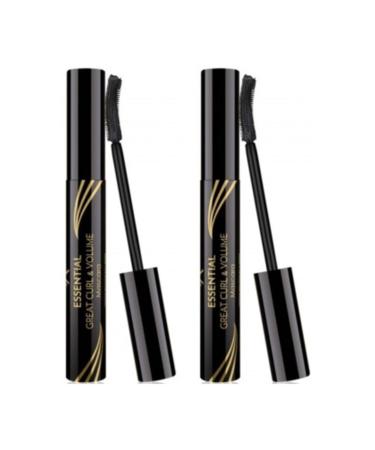 Golden Rose Curl & Volume Effect Black Mascara - Essential Great Curl & Volume Mascara X 2 Pieces