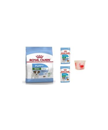 Royal Canin Mini Puppy Small Breed Puppy Food 4 kg And 2 Pieces Wet Food And Measuring Cup