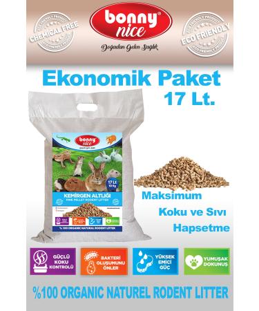 Bonny Nice Pine Pellet Rodent Bedding 10 Kg 17 L - Buy Online on GoSupps.com