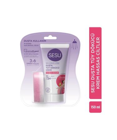 Sesu In-Shower Hair Removal Cream Sensitive Skin 150 Ml