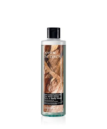 Avon Senses Extreme Limits Grapefruit and Sandalwood Scented Hair and Body Shower Gel for Men 250 Ml.