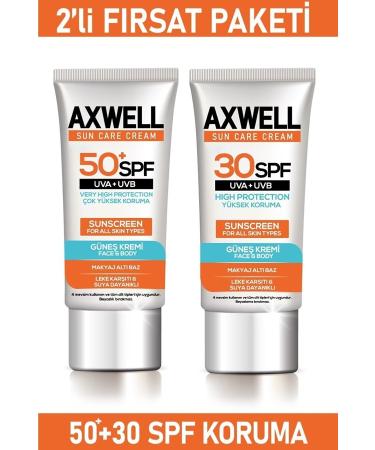 AXWELL Sun Care Cream Anti-Spot Sunscreen Very High Protection 50+ Spf 50ml + 30 Spf 50 - Buy Online on GoSupps.com