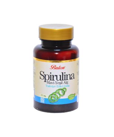 Balen Spirulina Capsule Blue Green Algae 375mg X 80 Capsules