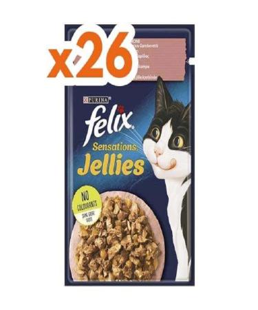 FELIX Felix Salmon Sensations Jellies Adult Wet Cat Food 85gr X 26 Pieces