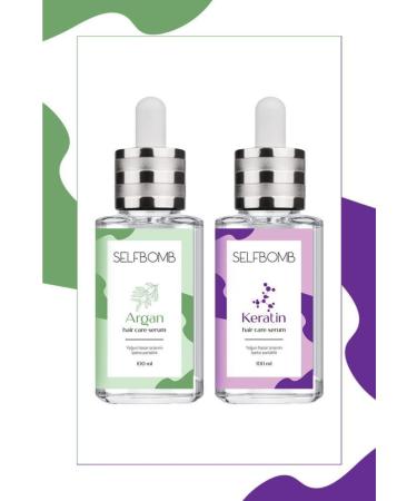 SelfBomb Argan Oil-keratin Hair Repair Strengthening Serum Set