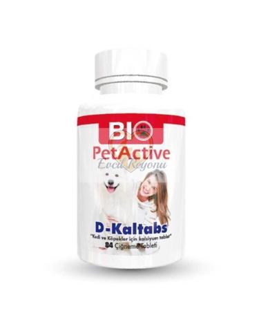 gclshop Bio Petactive D Kaltabs Calcium For Cats And Dogs 84 Tablets