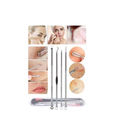 4-Piece Boxed Stainless Comedone Acne - Blackhead Cleaner Set