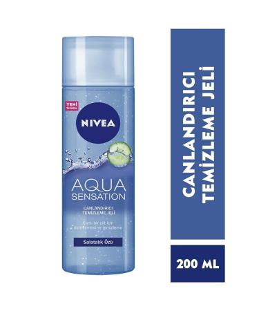 NIVEA Moisturizing Aqua Sensation Refreshing Facial Cleansing Gel 200ml Cucumber Extract Facial Cleansing