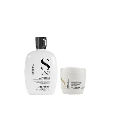 Alfaparf Diamond Illuminating Shampoo 250ml + Mask 500ml Hair Shine Set KEYALF
