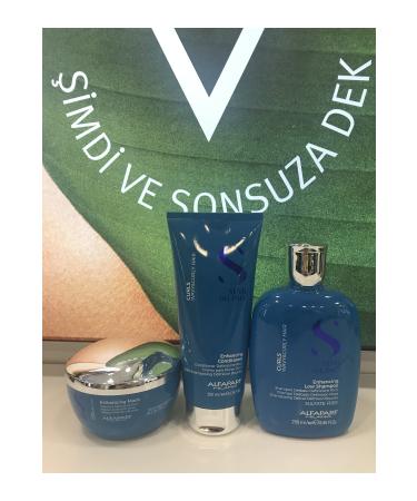 Alfaparf Semi Di Lino Curls Enhancing Shampoo - Hair Cream - Mask Set for Wavy Hair