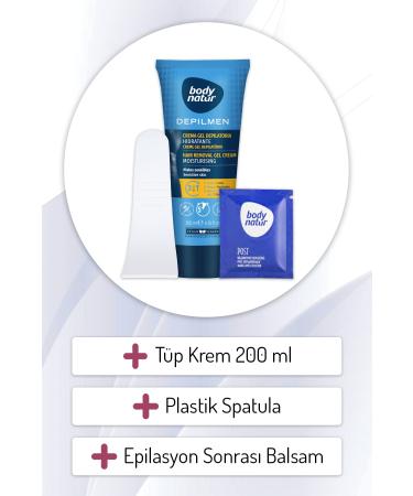Body Natur Body Hair Removal Cream for Men with Sensitive Skin - Hair Removal Cream Sensitive 200ml - Buy Online on GoSupps.com