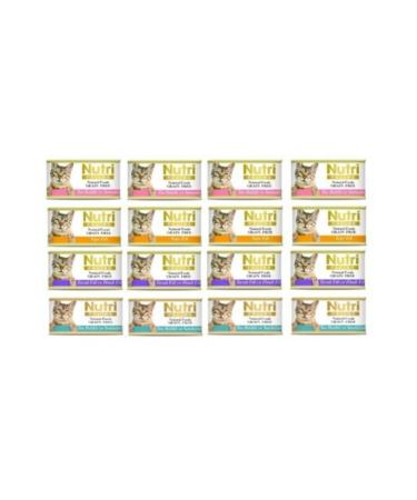 Nutri Feline 4 Types Mixed Grain-Free Gluten-Free Natural Cat Canned Food 16 Pieces 85 gr