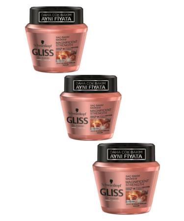 Gliss 3-pack Magnificent Strength Hair Mask 300 ml