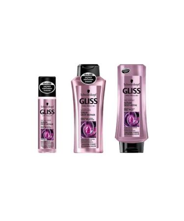 Gliss Gliss Serum Deep Repair 3 Piece Set (Shampoo+Cream+Liquid Conditioner)
