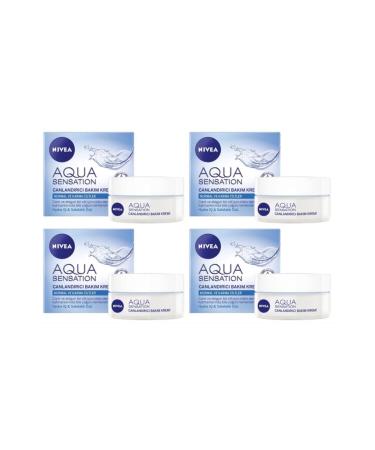 NIVEA Aqua Sensation Revitalizing Face Care Cream 50 Ml 4 Pieces