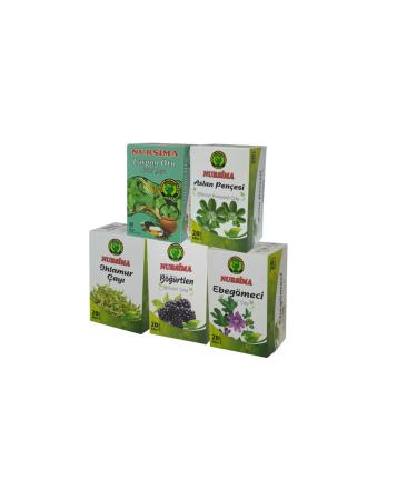 Nursima Linden Tea Herbal Tea Set 5 Pieces X 20 Pieces