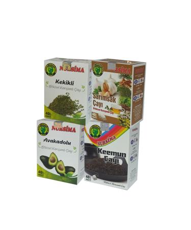 Nursima Avocado Herbal Tea Set 4 Pieces