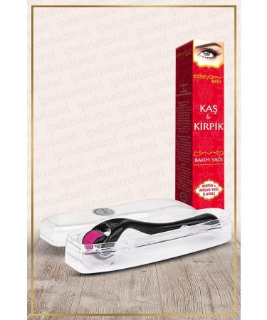 Esterya Plus Eyebrow and Eyelash Care Oil 20ml Dermaroller Black