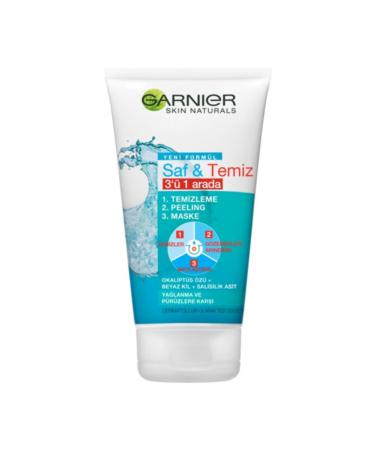 Garnier Pure & Clean 3 in 1 Anti-Oily and Anti-Imperfection Cleansing Gel 150 ml