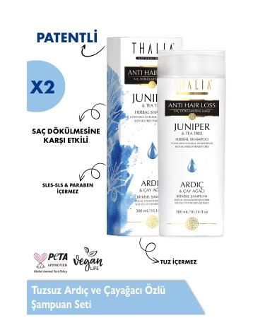 Thalia Salt-Free Juniper and Tea Tree Extract Shampoo Set 2 X 300ml
