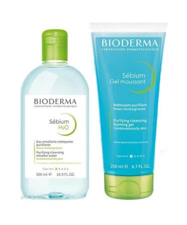Bioderma Sebium H2o 500 Ml+ Sebium Foaming Gel Tube 200 Ml
