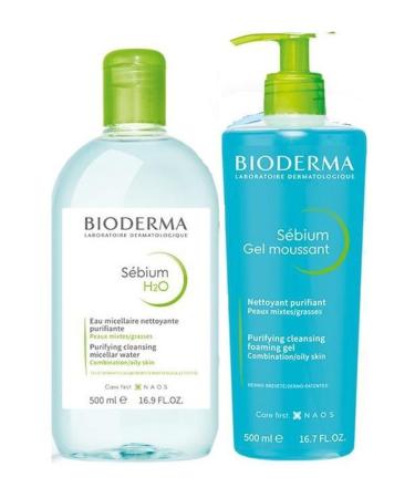 Bioderma Sebium H2o 500 Ml+ Sebium Foaming Gel 500 Ml