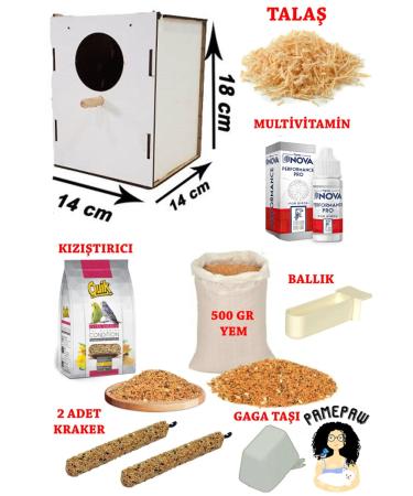 PAMEPAW Budgie Nest Set with Heater Food Supplement - Buy Online on GoSupps.com