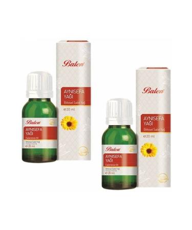 Balen Calendula Oil Calendula Herbal Fixed Oil 20 ml 2 Pieces