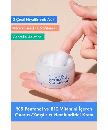 Skin&Lab Vitamin B Hydrating Gel Cream 50ml Moisturizing Cream Containing 5% Panthenol and Vitamin B12