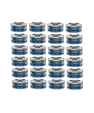 N & D Ocean Tuna and Salmon Cat Canned Food 80 Gr. X 24 Pieces