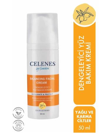 Celenes by Sweden Sea Buckthorn Balancing Protective Vitamin C Natural Facial Cream For Oily Skin 50ml K58