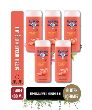 Le Petit Marseillais Shower Gel Peach And Nectarine 400 Ml 5 Pieces
