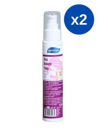 egenatura Hair Care Oil 100 Ml X2 - Cold Pressed and Additive-Free