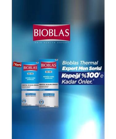 Bioblas For Men Anti-Dandruff Shampoo Menthol And Apple Cider Vinegar 360 Ml X 2 Pieces - Buy Online on GoSupps.com