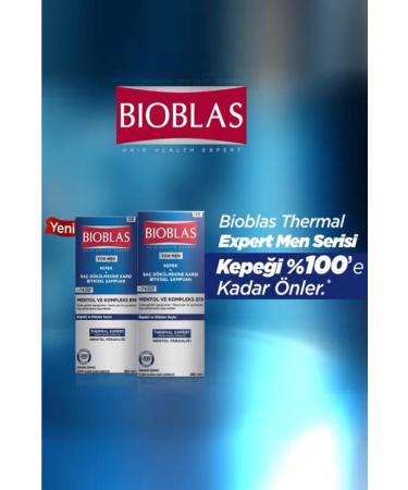 Bioblas For Men Anti Dandruff Hair Loss Menthol And Complex B19 360 Ml X 2 Pieces - Buy Online on GoSupps.com